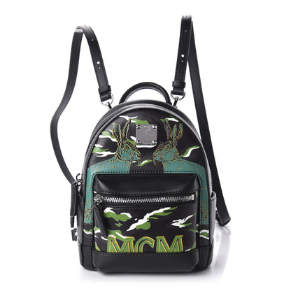 MCM Calfskin Pop Rabbit Mini Backpack Black 1 of 8