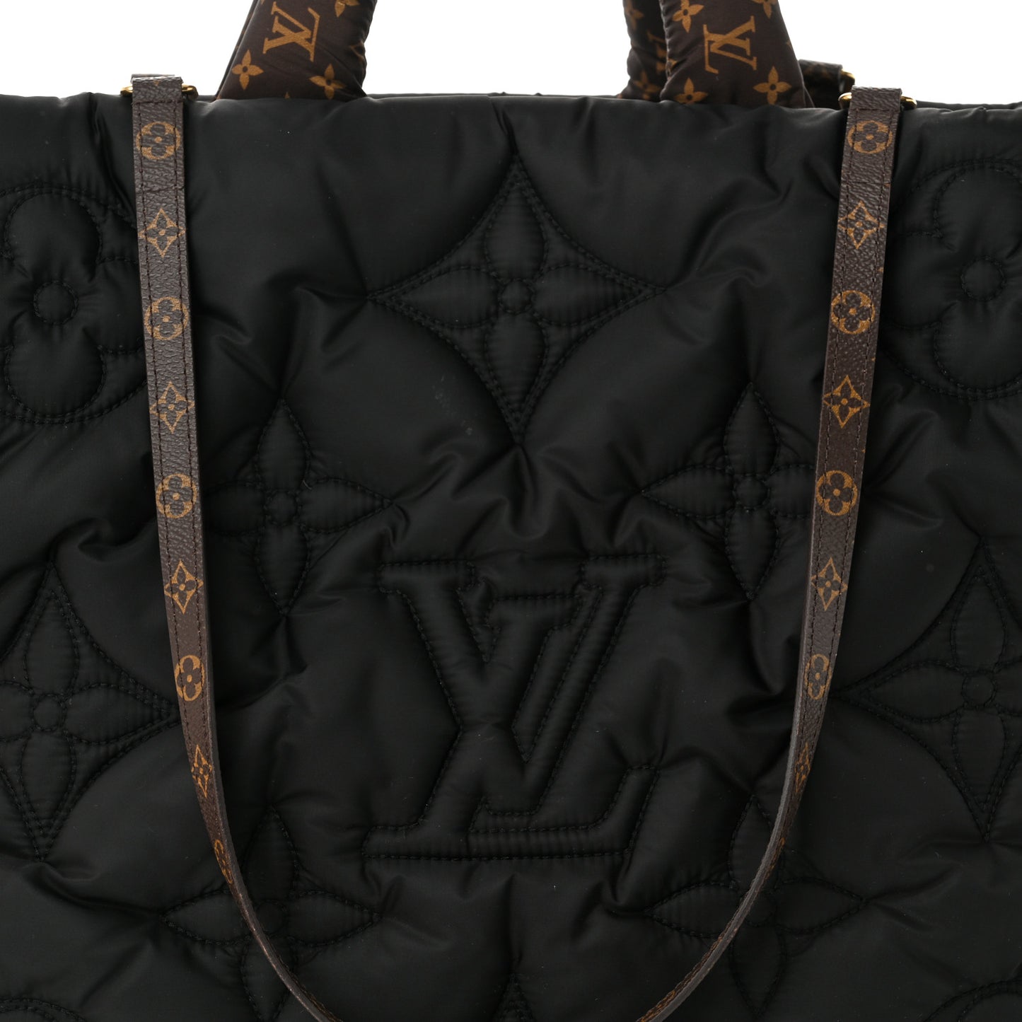 Econyl Monogram Pillow Giant Onthego GM Black