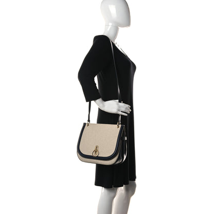 Mulberry Canvas Calfskin Amberley Satchel 2 of 9