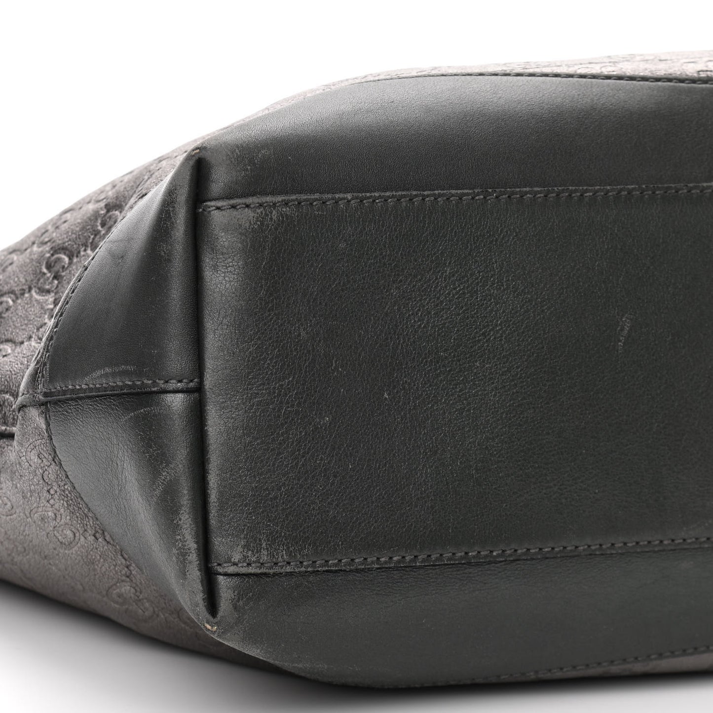 Metallic Guccissima Large Tote Dark Grey