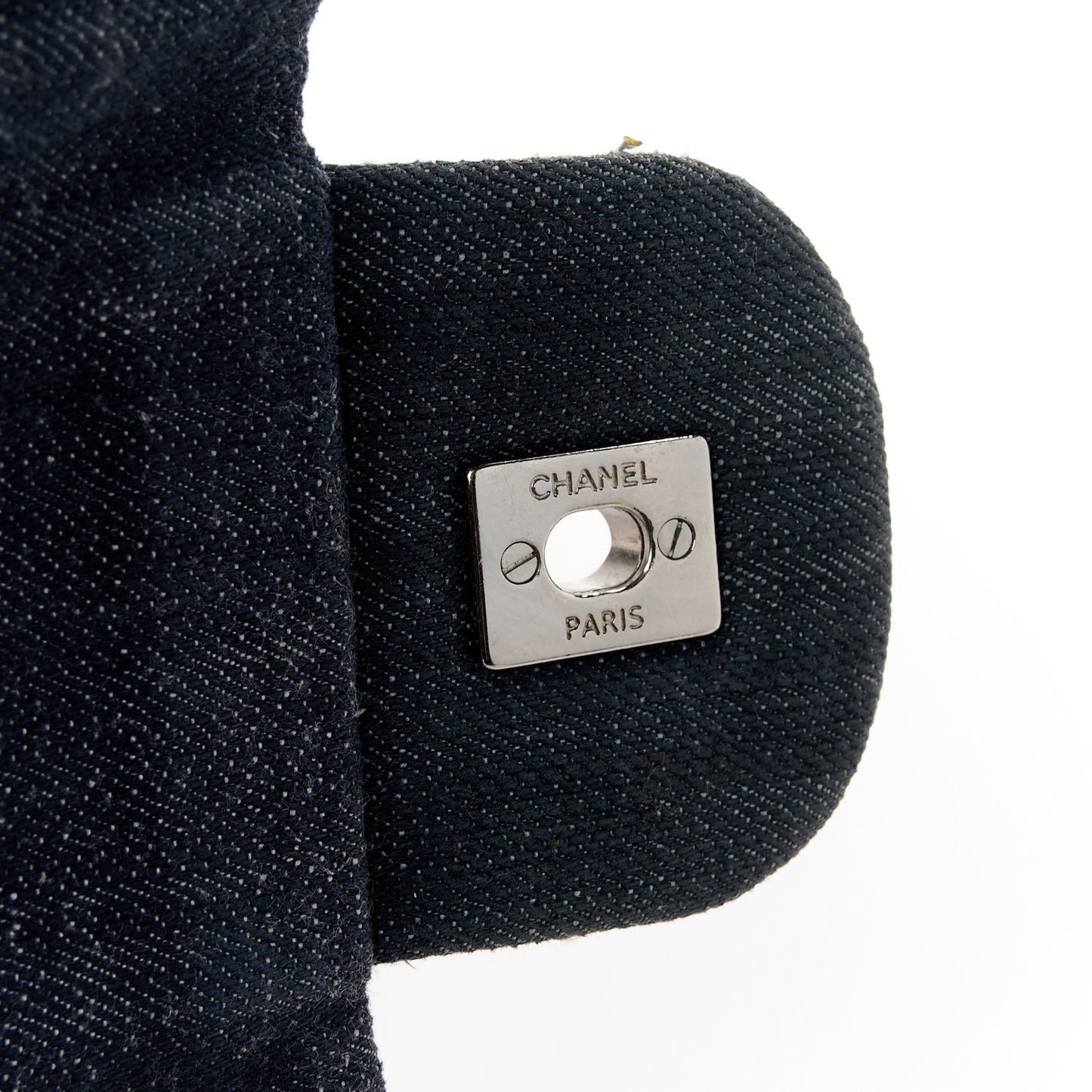 Denim Tweed Patchwork Jumbo Single Flap Multicolor