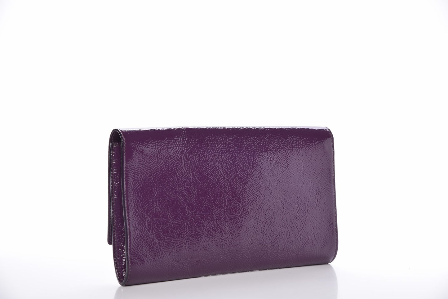 Textured Patent Monogram Large Belle De Jour Clutch Purple
