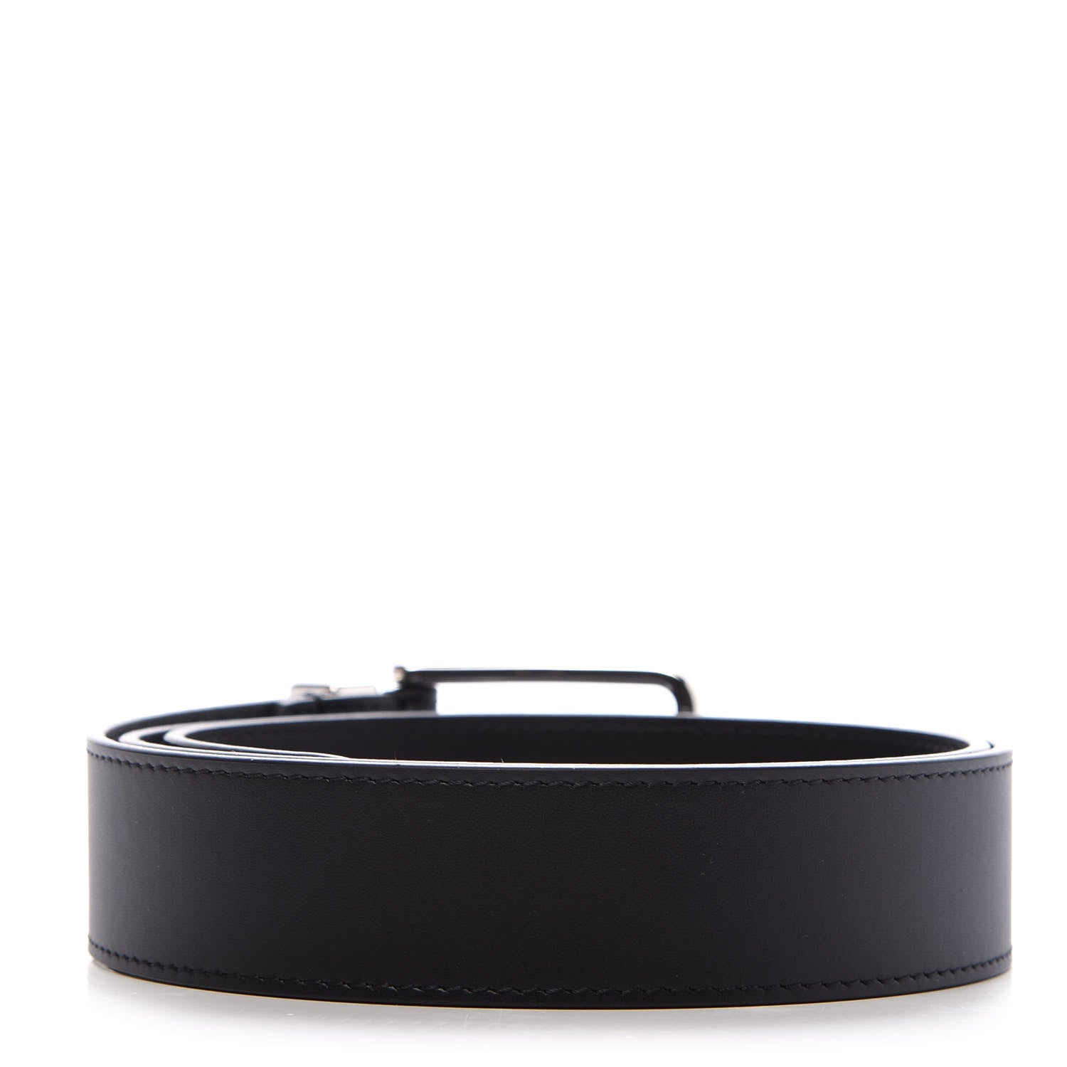 Louis Vuitton Calfskin 35mm Pont Neuf Belt 95 38 Black 2 of 9
