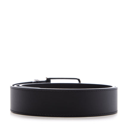 Louis Vuitton Calfskin 35mm Pont Neuf Belt 95 38 Black 2 of 9
