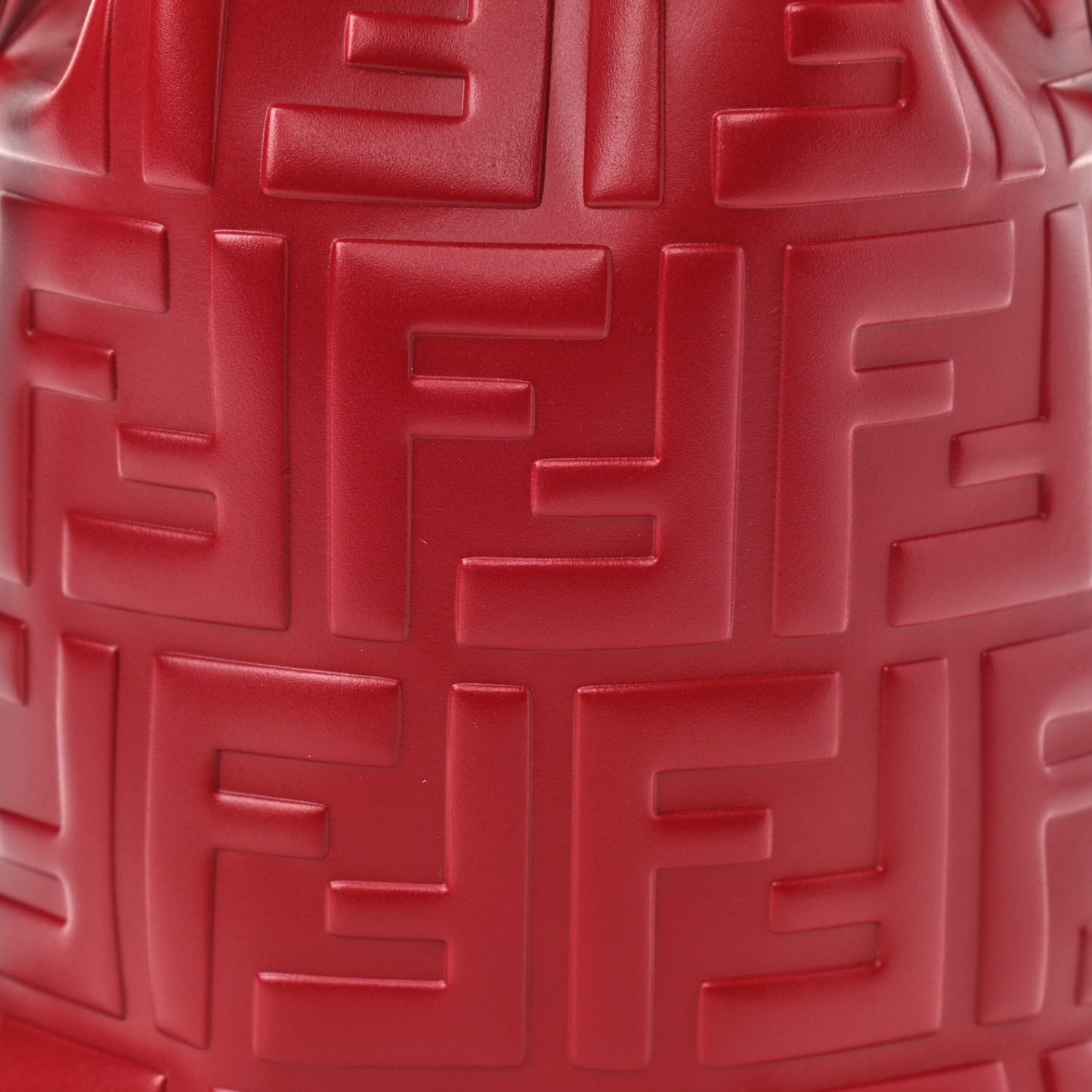 Vitello Liberty F is Fendi FF 1974 Embossed Mini Mon Tresor Bucket Bag Fragola