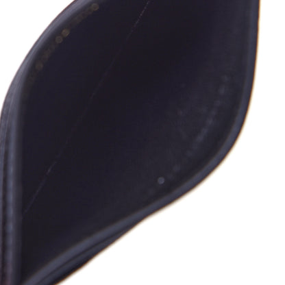 Saint Laurent Grain De Poudre Matelasse Chevron Monogram Credit Card Case Black 5 of 8