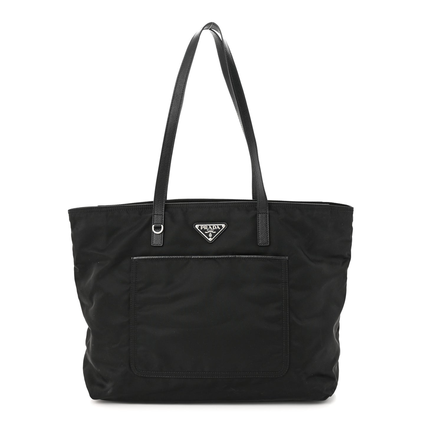 Tessuto Nylon Saffiano Tote Black