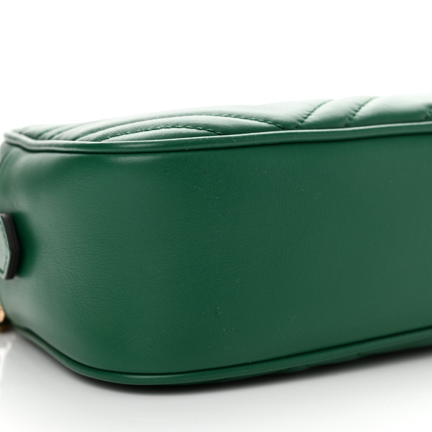 Gucci Calfskin Matelasse Small GG Marmont Chain Shoulder Bag Emerald Green 9 of 13