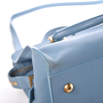 Saint Laurent Calfskin Small Classic Y Cabas Blue Glacier 13 of 14