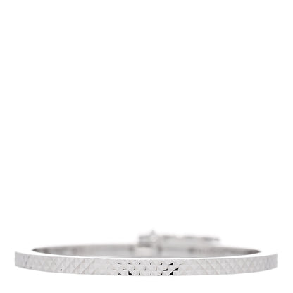 Gucci 18K White Gold Diamond Running G Charm Ring 54 6.75 3 of 7