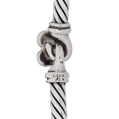 David Yurman Sterling Silver Diamond Cable Collectibles Heart Bracelet 3 of 3