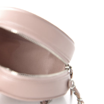 Chanel Goatskin Camellia Quilted Round Clutch With Chain Light Pink 5 of 11