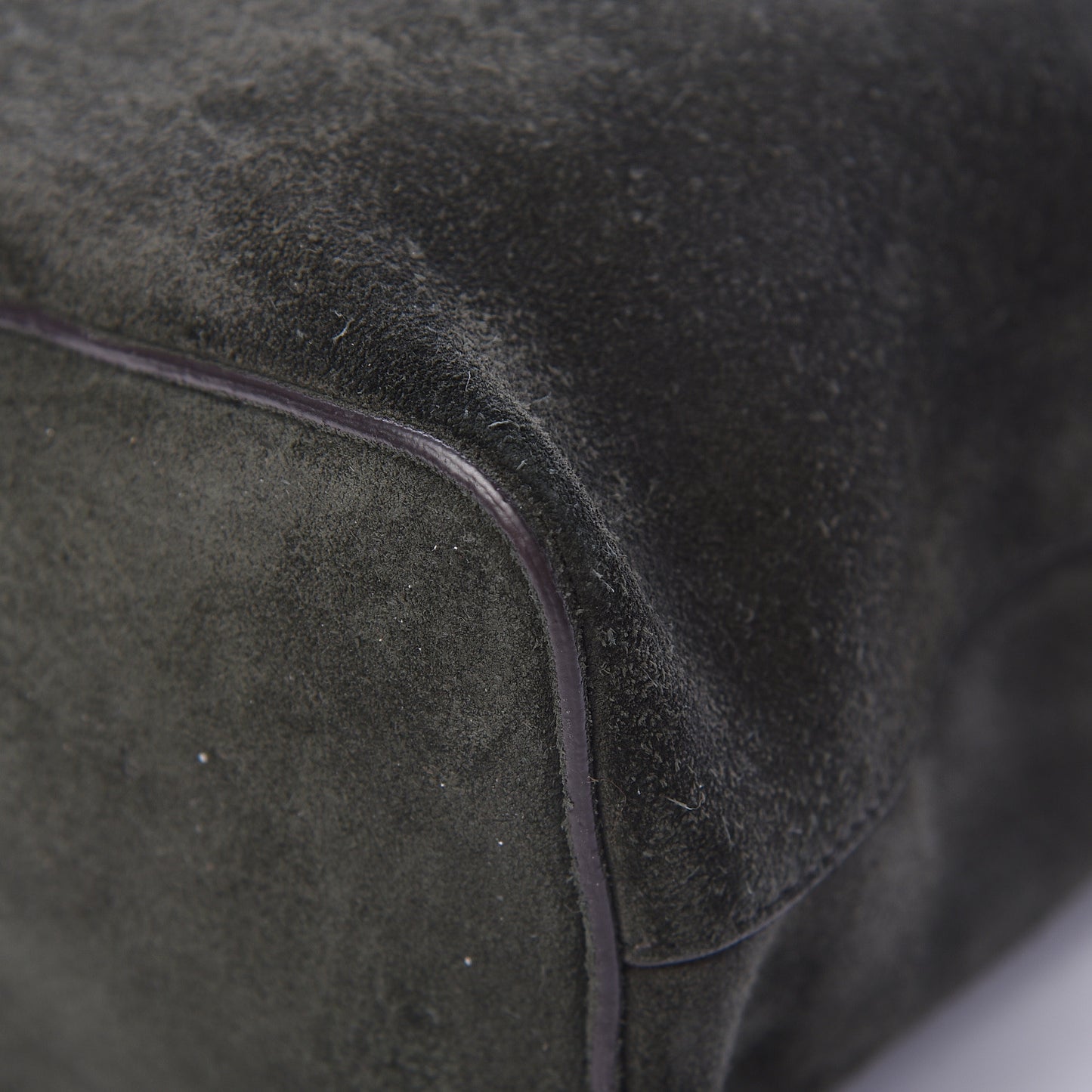 Suede Small Soft Cube Satchel Forest