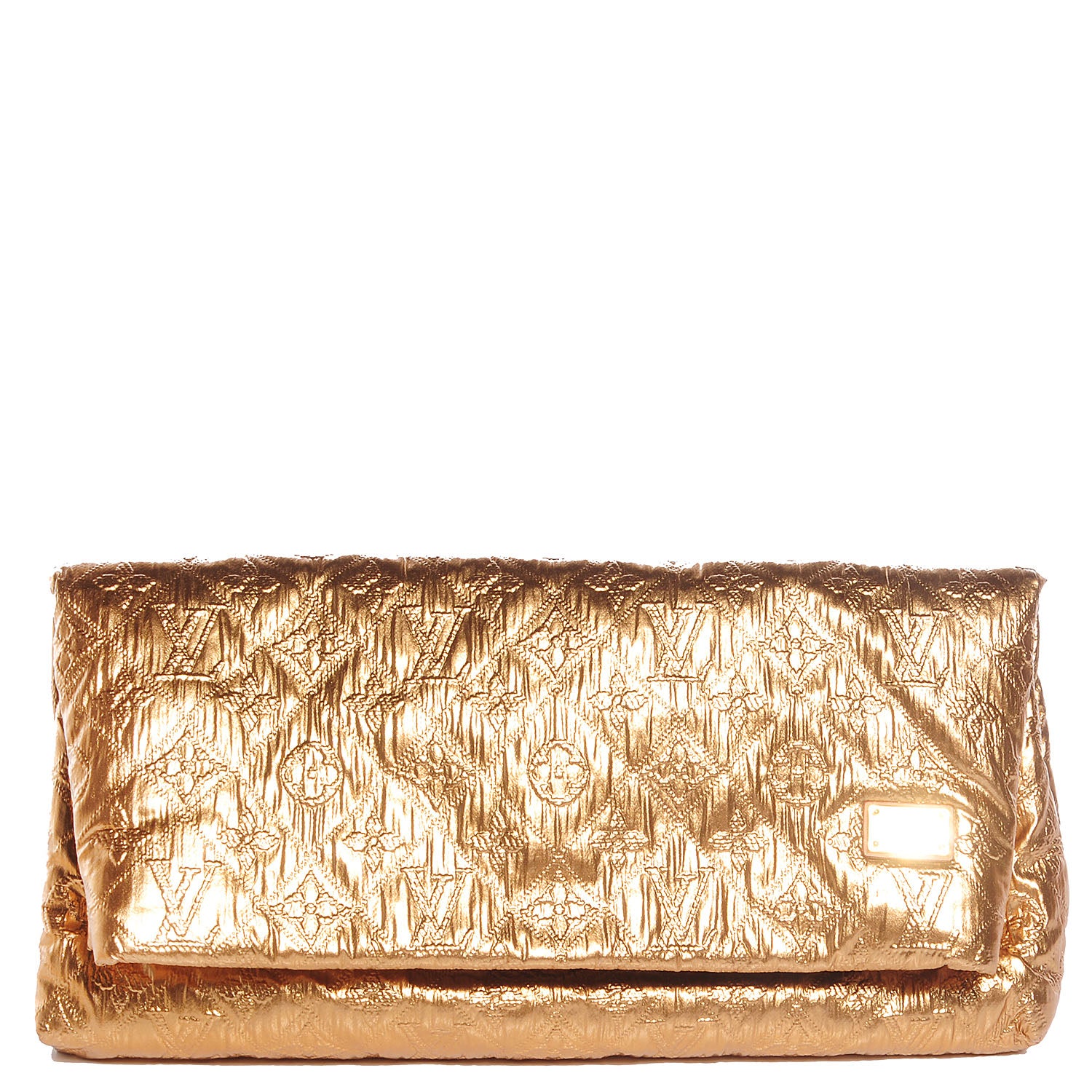 Louis Vuitton Jacquard Quilted Monogram Limelight Clutch MM Gold 1 of 7