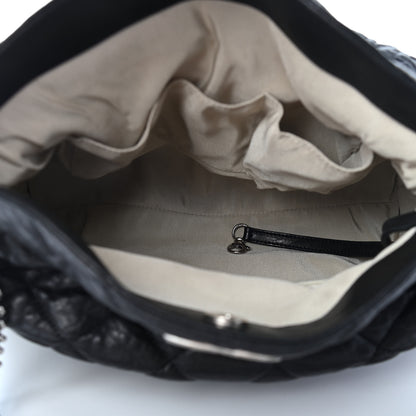 Chanel Washed Lambskin Chain Around Hobo Black 5 of 9