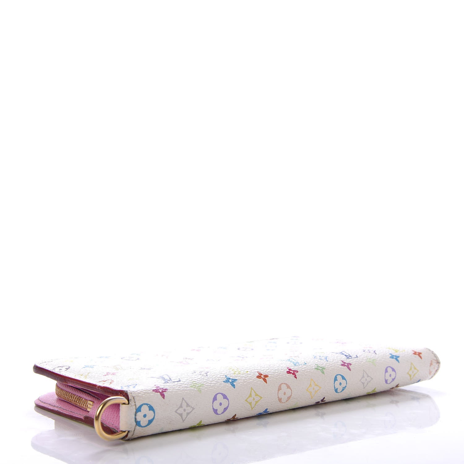 Louis Vuitton Monogram Multicolor Insolite Wallet White Litchi 4 of 11
