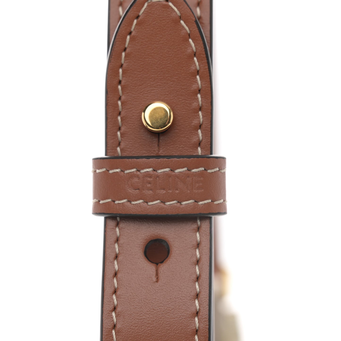 Canvas Calfskin Ava Triomphe Shoulder Bag Grege