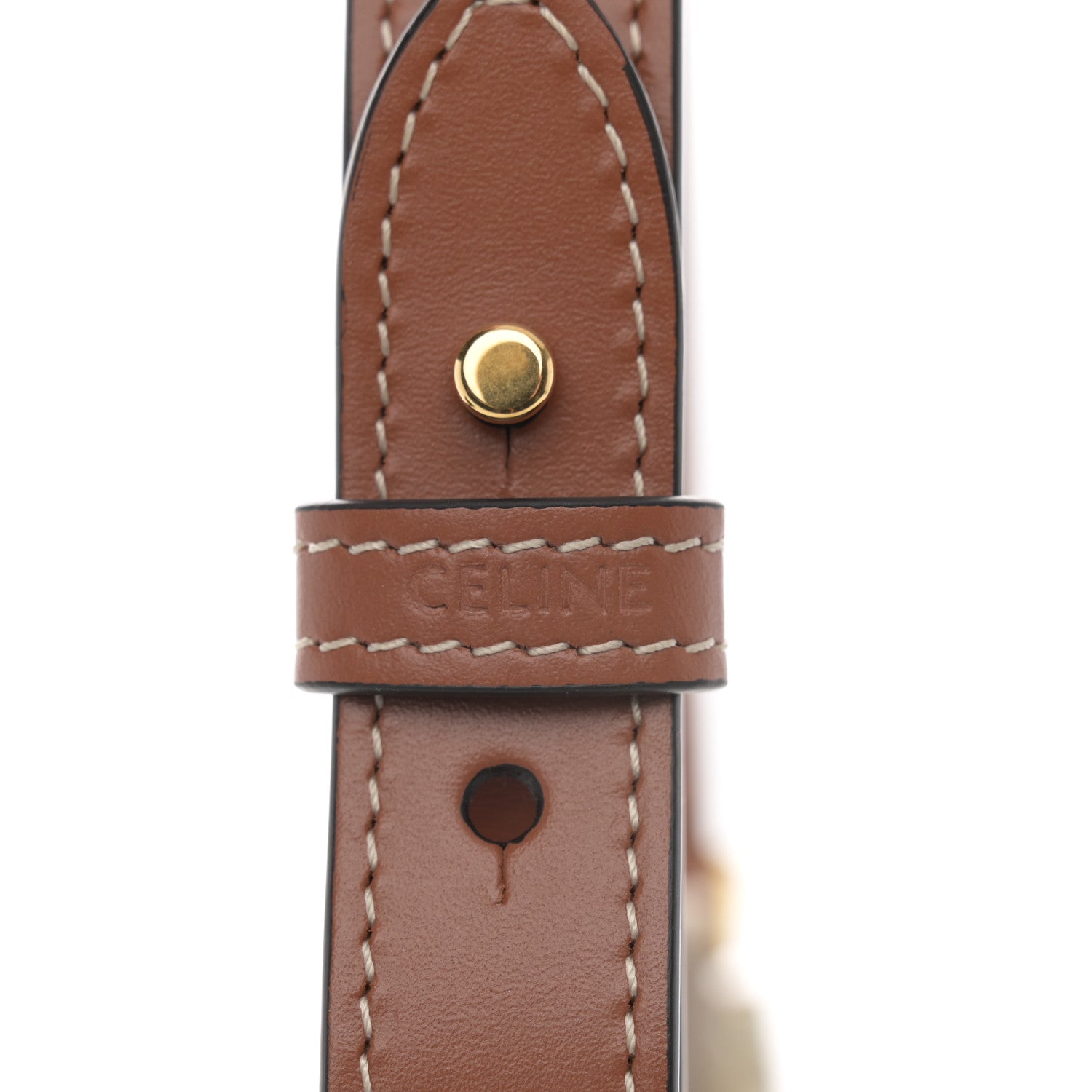 Celine Canvas Calfskin Ava Triomphe Shoulder Bag Grege 6 of 12
