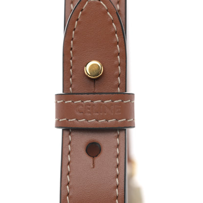 Celine Canvas Calfskin Ava Triomphe Shoulder Bag Grege 6 of 12