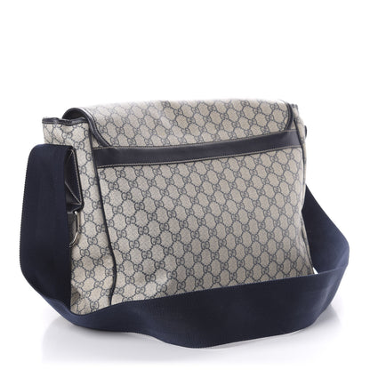 Gucci GG Plus Monogram Messenger Diaper Bag Navy 3 of 11