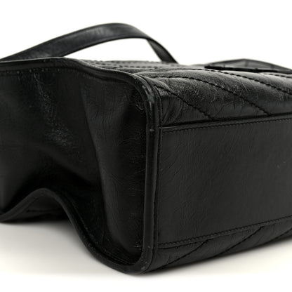 Saint Laurent Crinkled Calfskin Matelasse Monogram Large Niki Shopper Tote Black 9 of 12