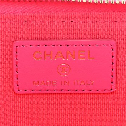 Chanel Caviar Quilted CC Zip Around Card Holder Pink 7 of 12