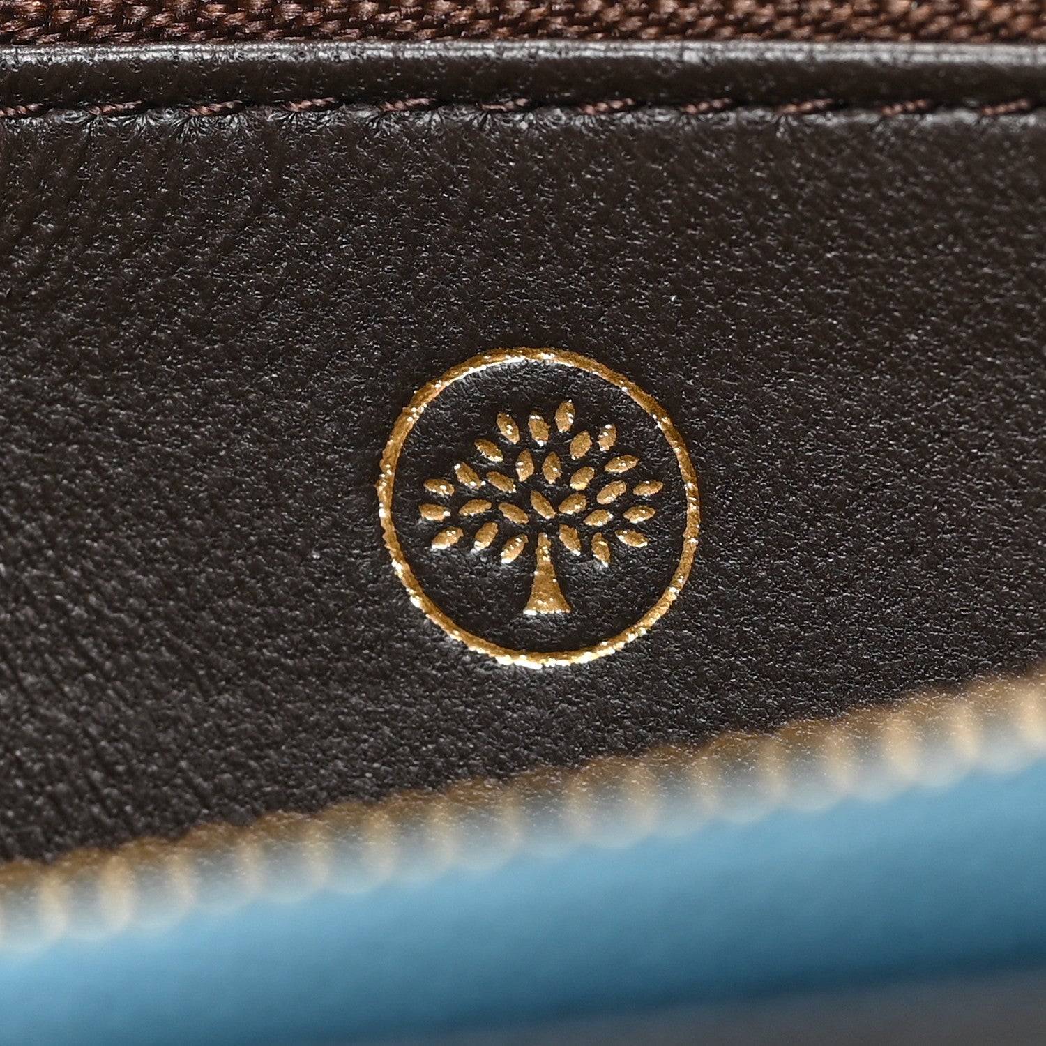 Mulberry Small Classic Grain Medium Zip Around Wallet Ocean Green 5 of 6