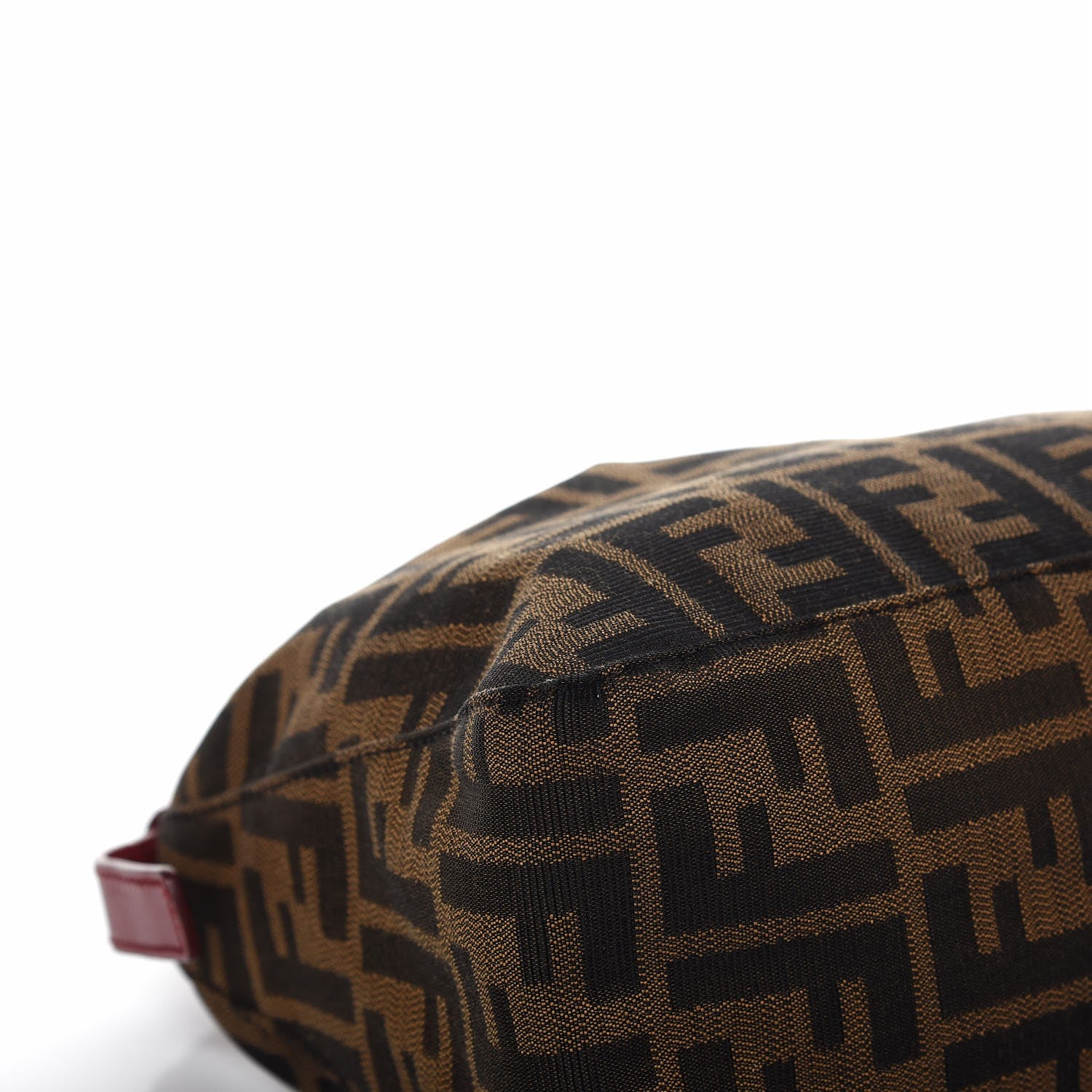 Fendi Zucca Cuoio Lucido Mini Pochette Tobacco Rosso Scuro 8 of 11