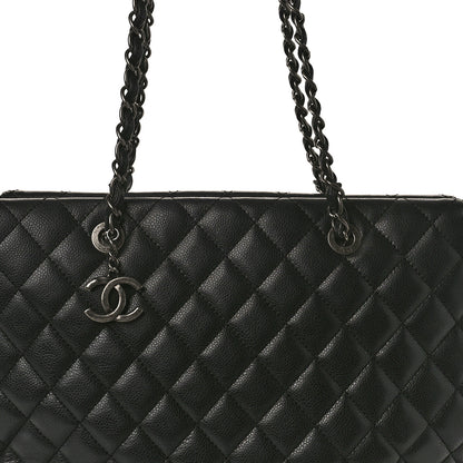 Chanel Caviar Quilted City Shopping Tote Black 9 of 14