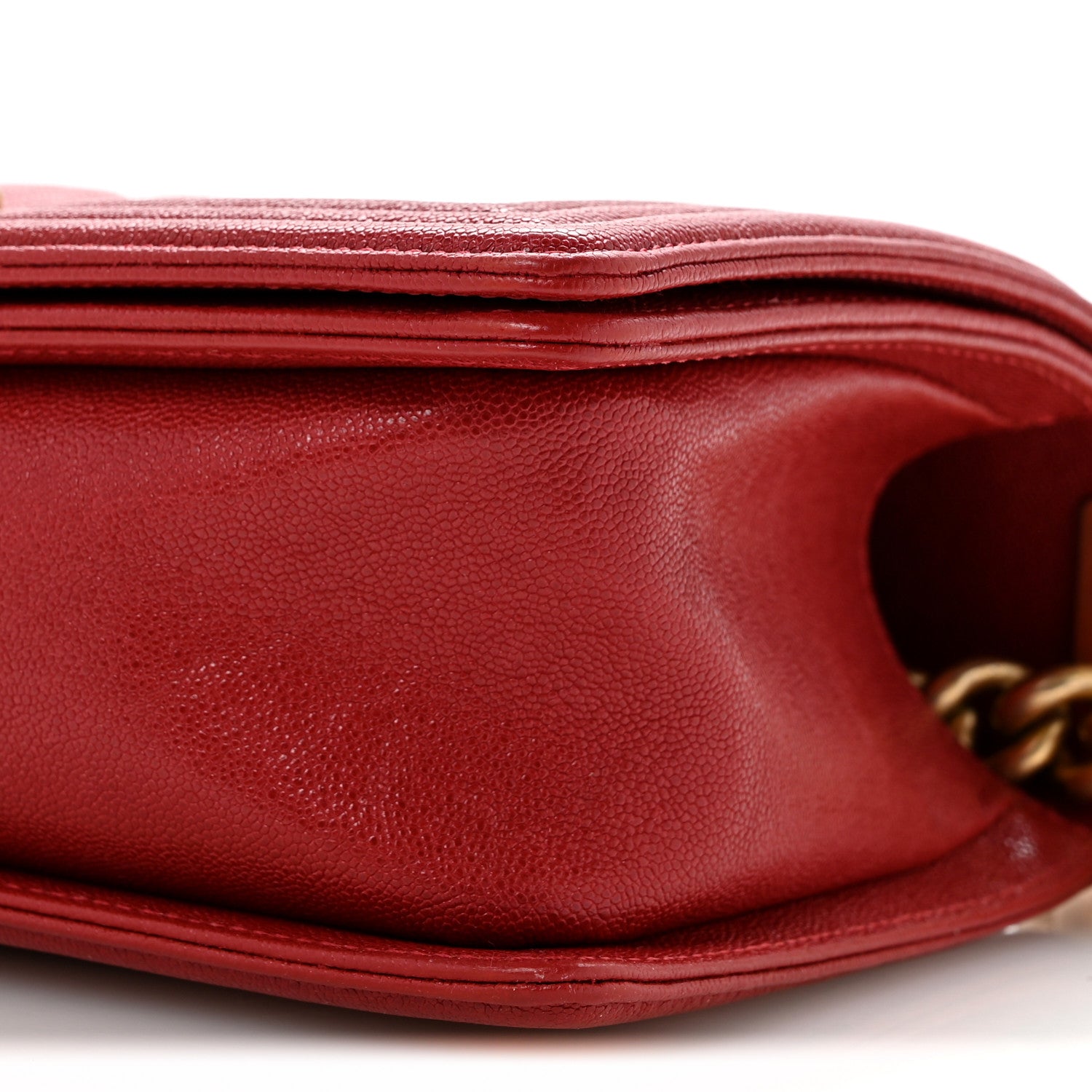 Chanel Caviar Quilted Medium Boy Flap Red 10 of 13