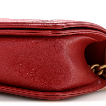 Chanel Caviar Quilted Medium Boy Flap Red 10 of 13