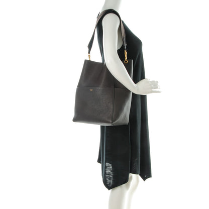 Celine Goatskin Sangle Bucket Bag Dark Taupe 2 of 7