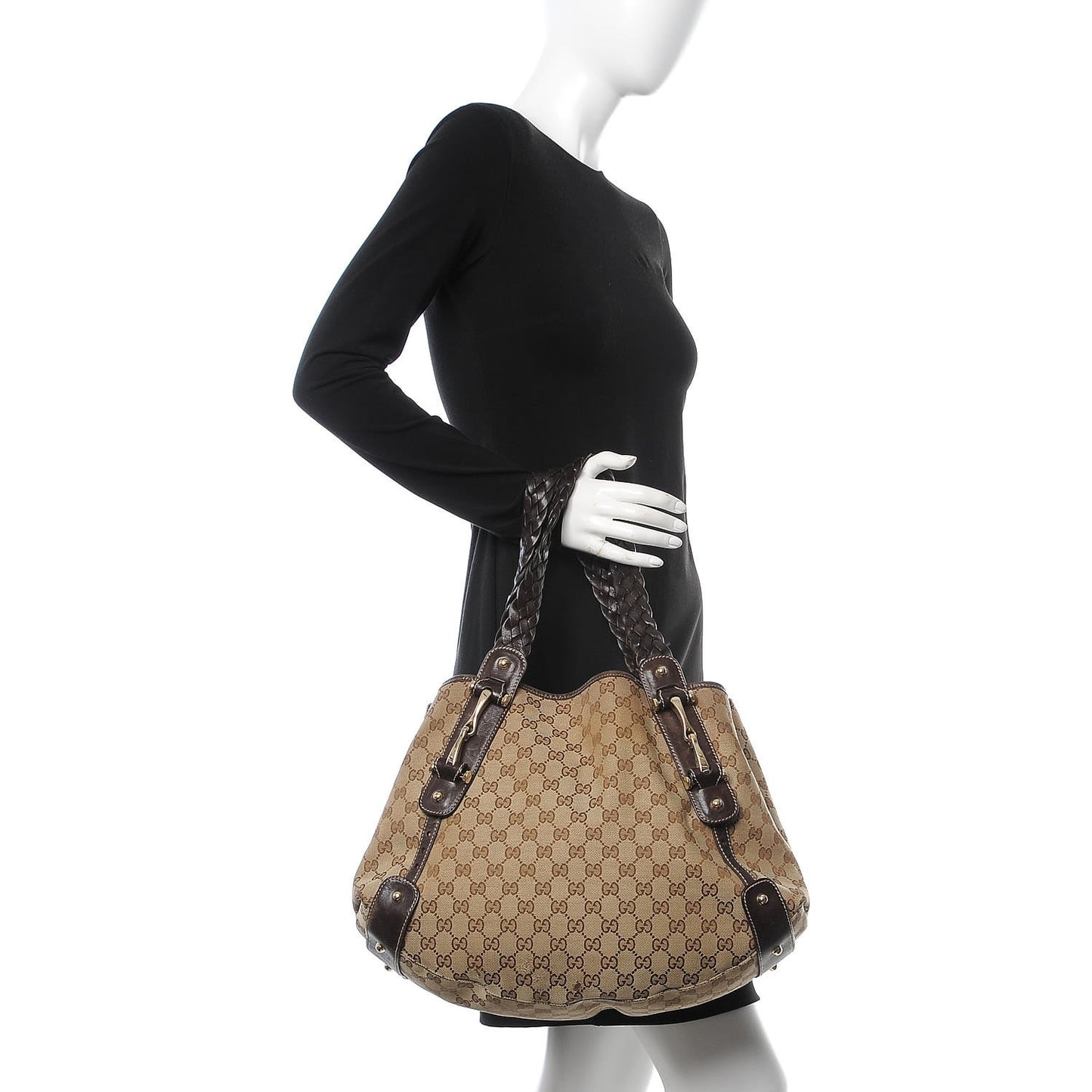 Monogram Medium Pelham Shoulder Bag Dark Brown