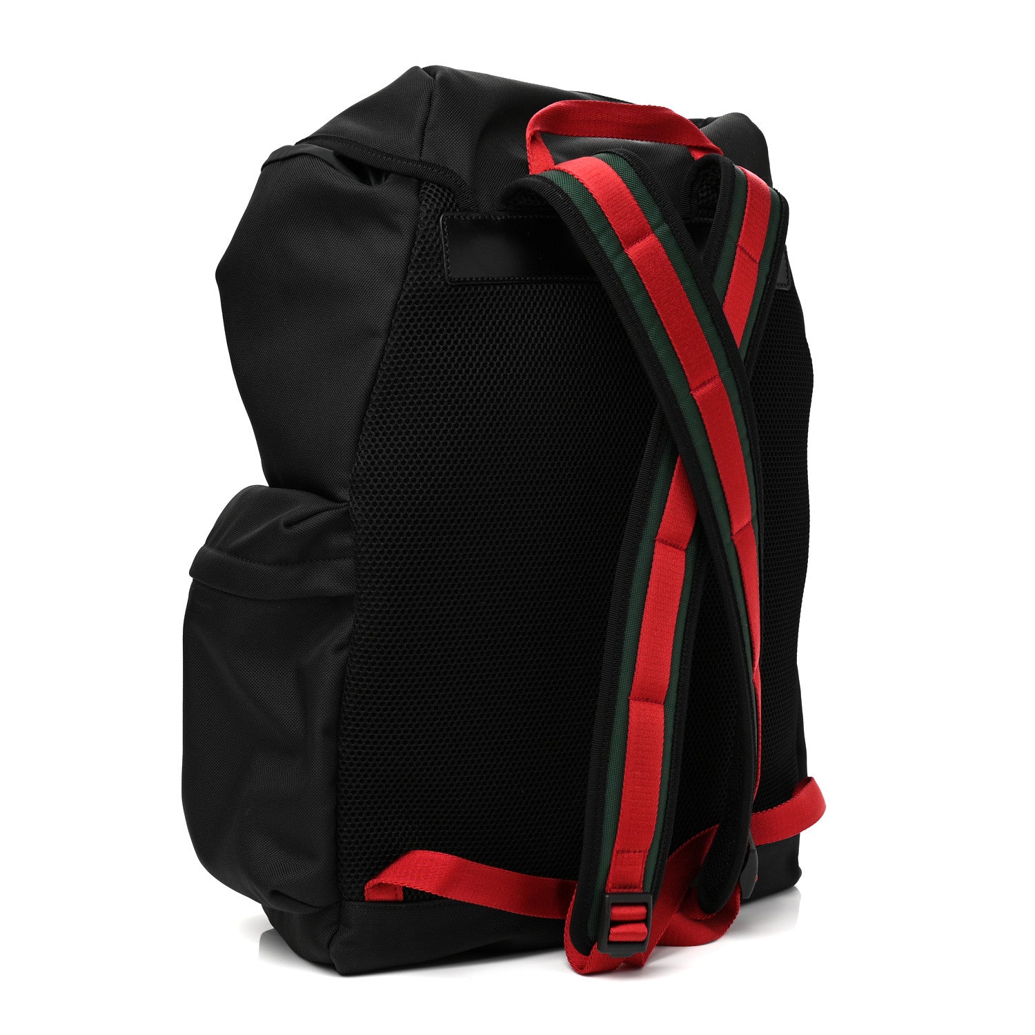 Gucci Techno Canvas Web Double Buckle Backpack Black 3 of 11