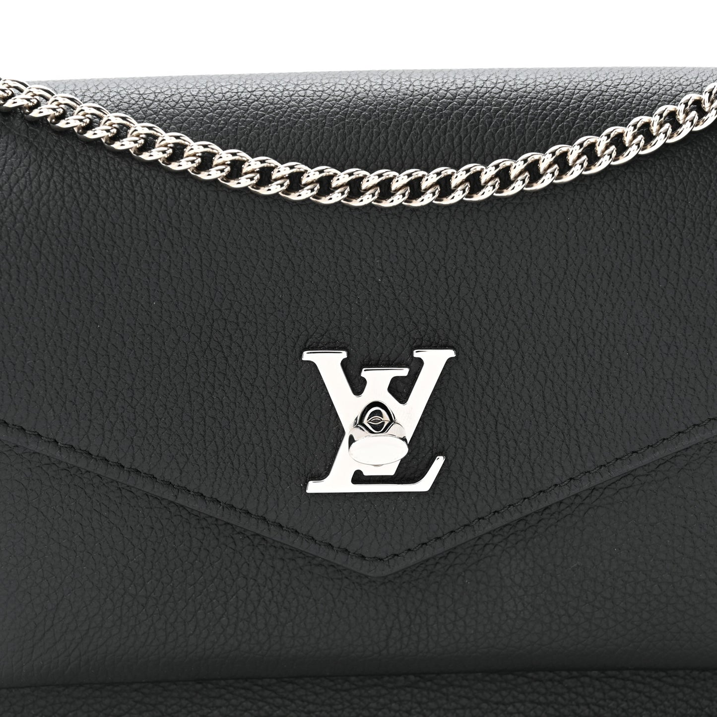 Soft Calfskin My Lockme Chain Pochette Black