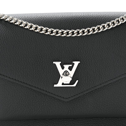 Louis Vuitton Soft Calfskin My Lockme Chain Pochette Black 7 of 9