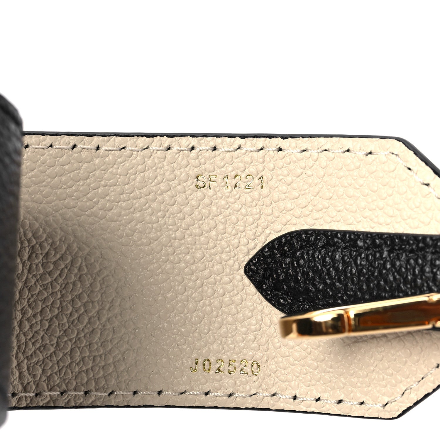 Louis Vuitton Empreinte Monogram Bandouliere Shoulder Strap Black Beige 3 of 4