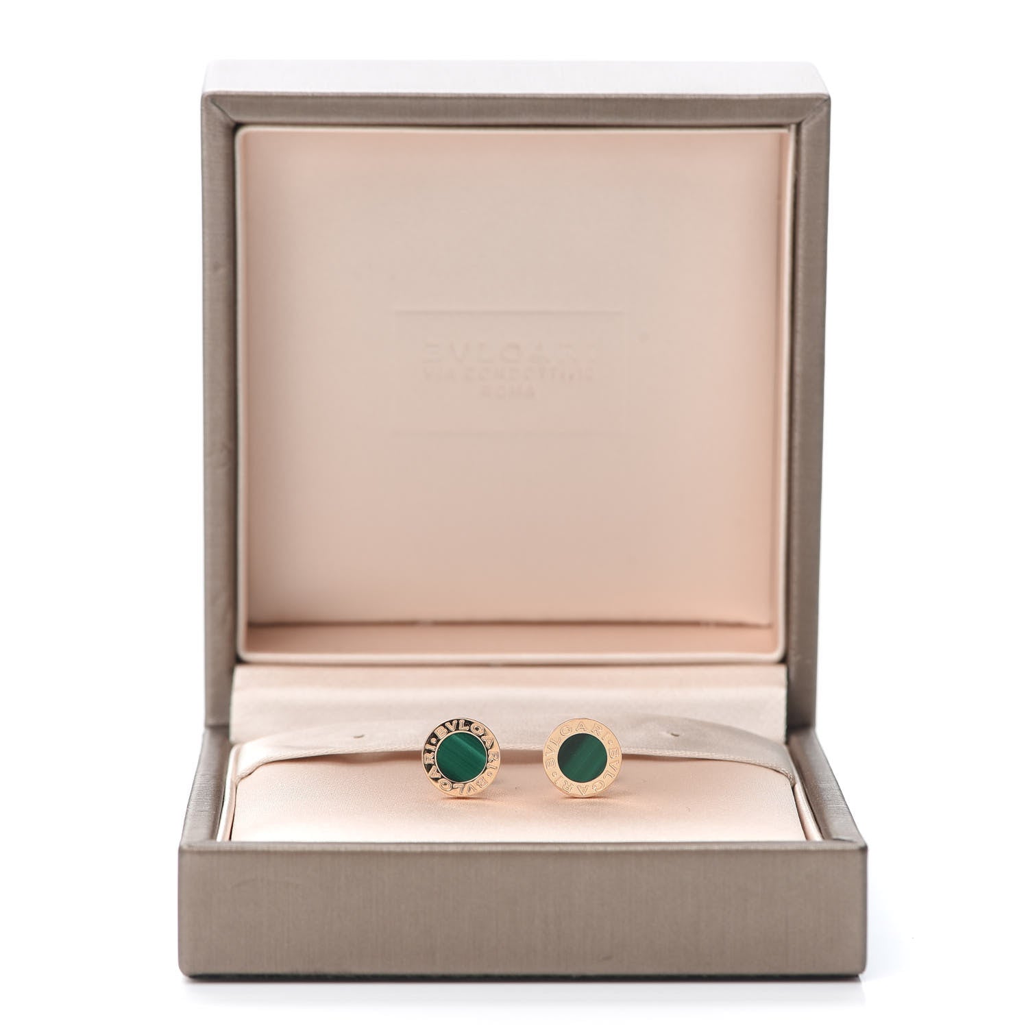 Bulgari 18K Yellow Gold Malachite BVLGARI BVLGARI Stud Earrings 5 of 5