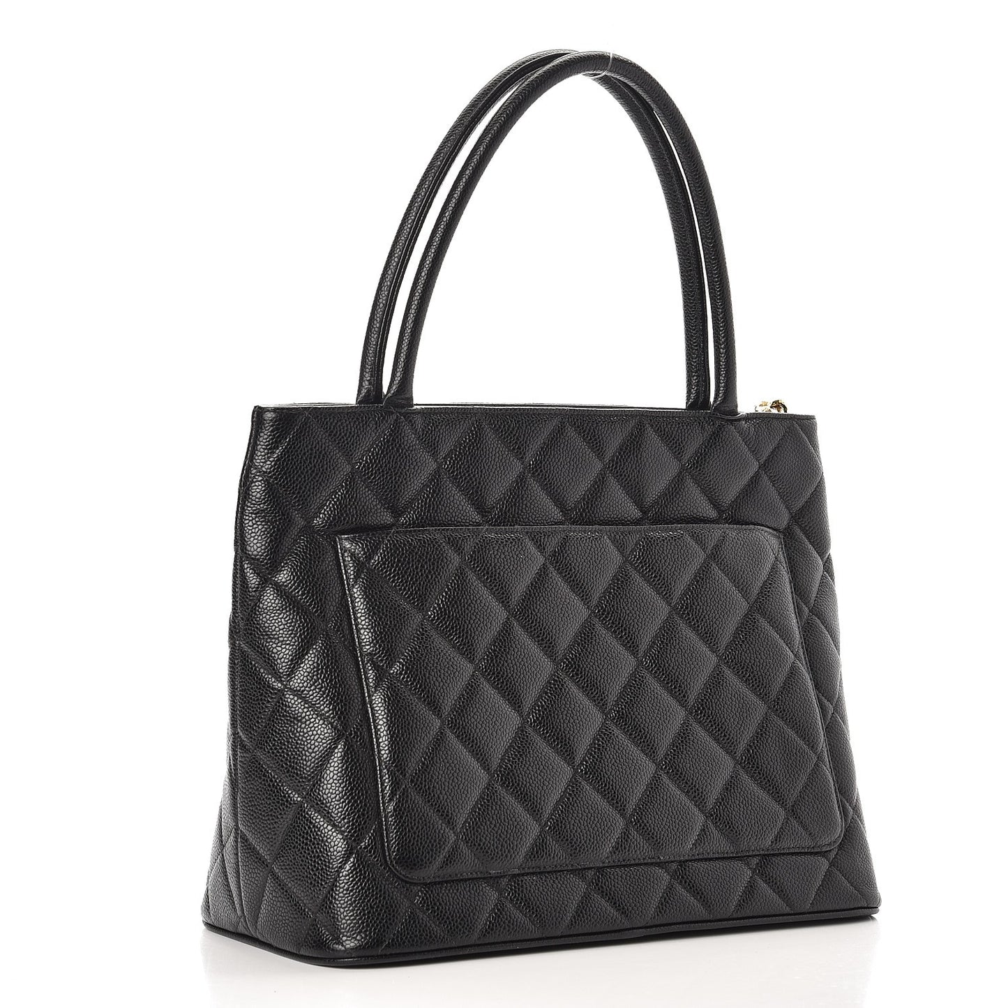 Caviar Quilted Medallion Tote Black