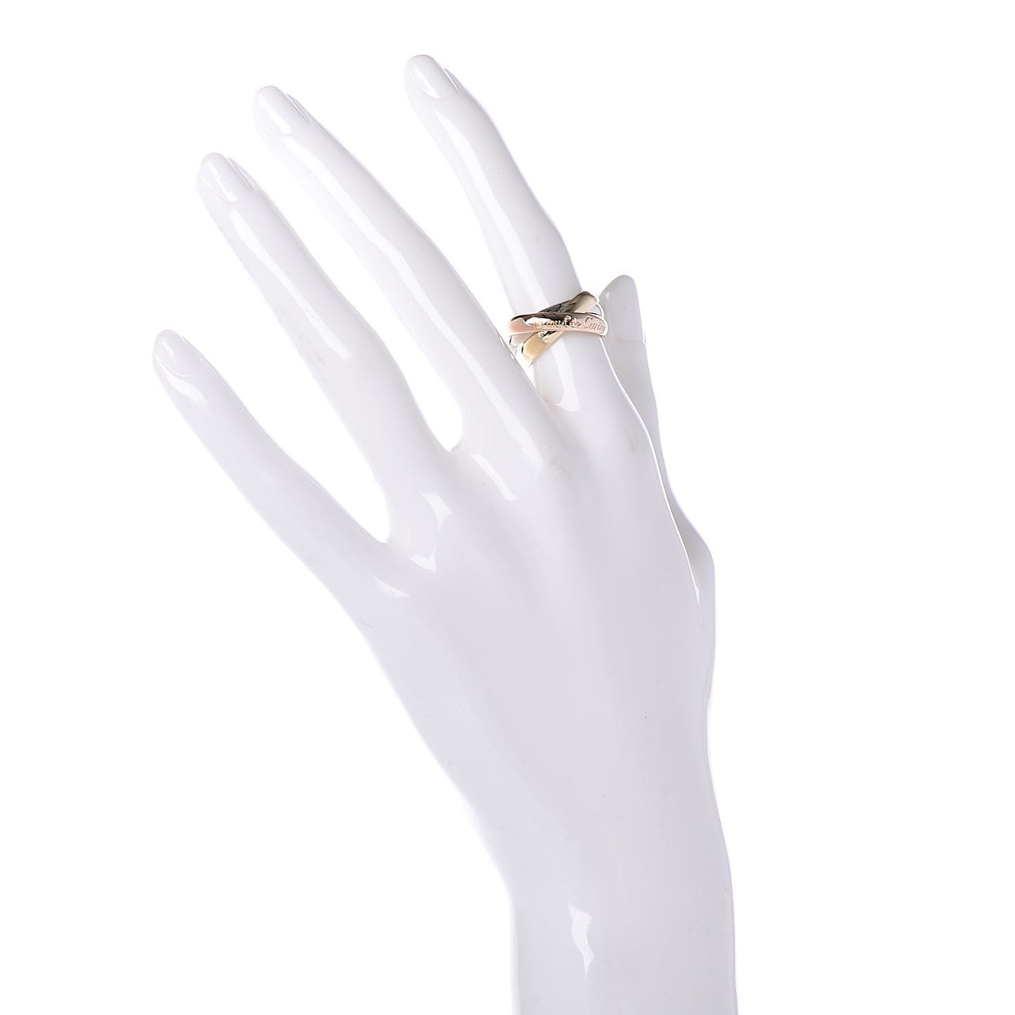 18K Pink Yellow White Gold Classic Les Must De Trinity Ring 51 5.75