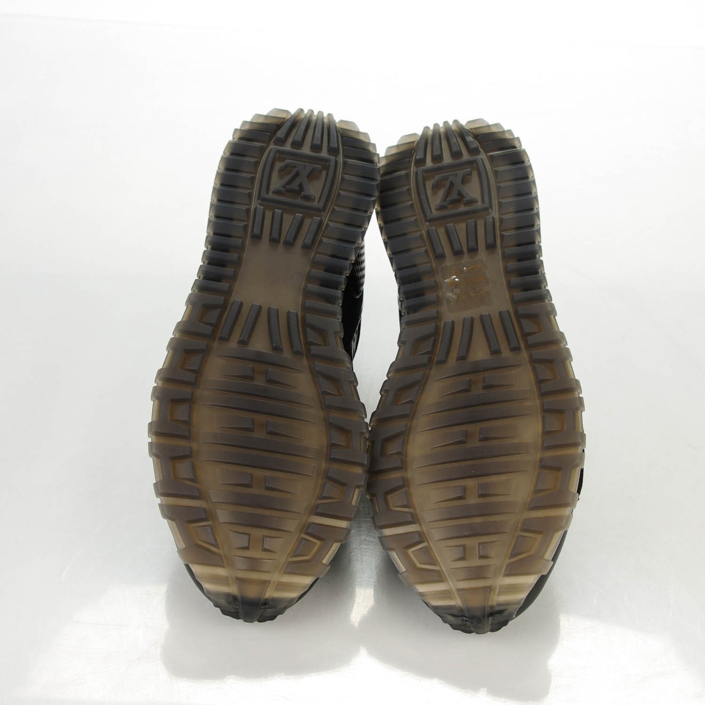 Nubuck Calfskin Perforated Run Away Sneakers 38 Black