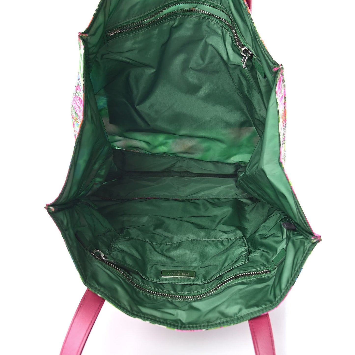 Tessuto Nylon Floral Print Tote Pink