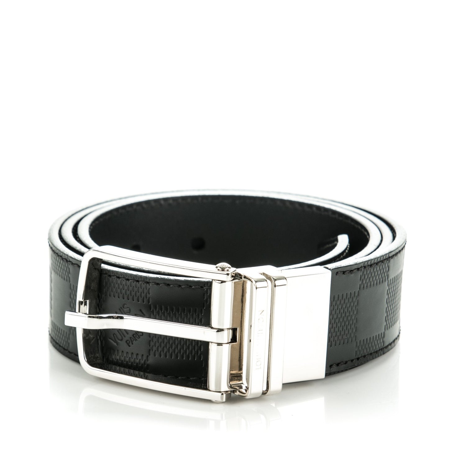 Damier Calfskin Boston Reversible Belt 95 38 Black