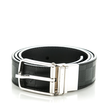 Louis Vuitton Damier Calfskin Boston Reversible Belt 95 38 Black 1 of 5