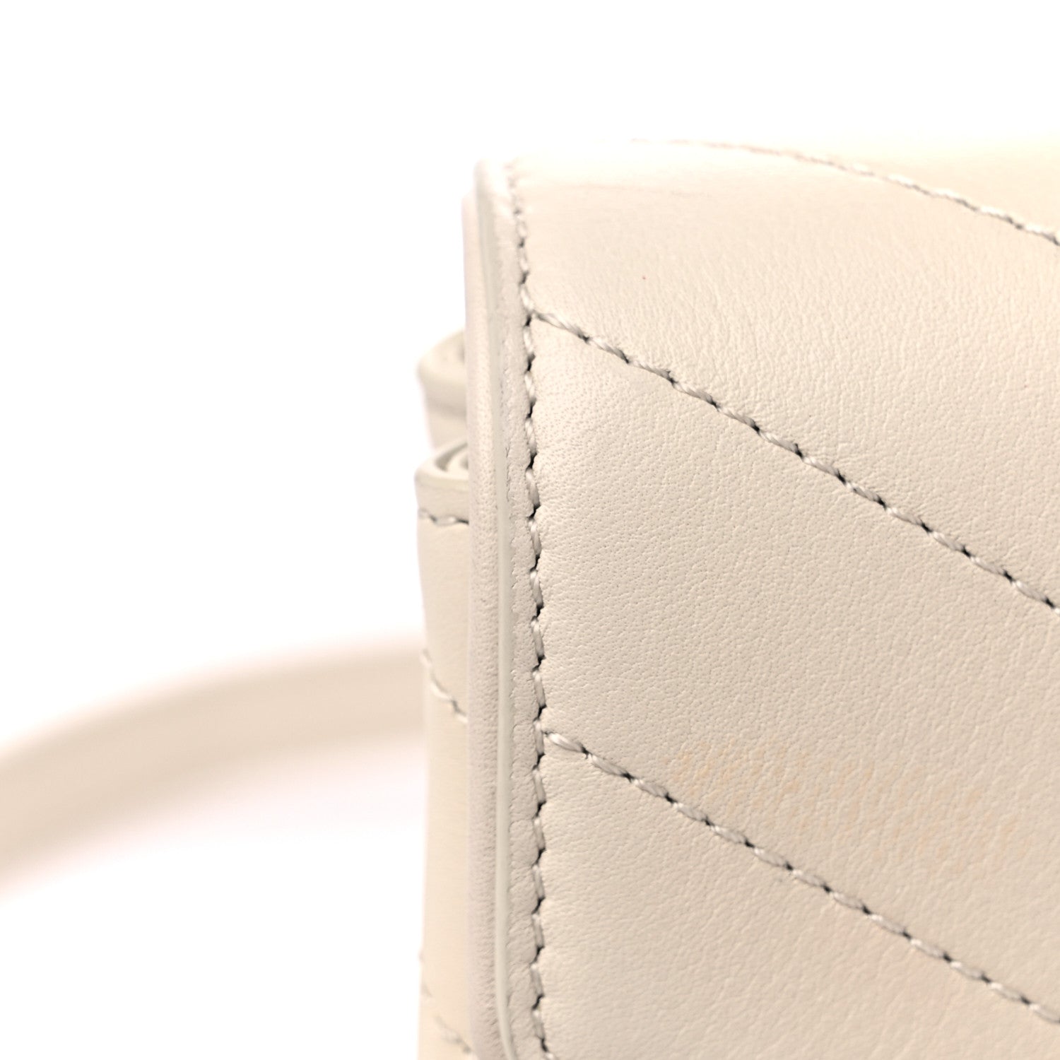 Chanel Calfskin Chevron Stitched Coco Waist Bag Ivory 18 of 18