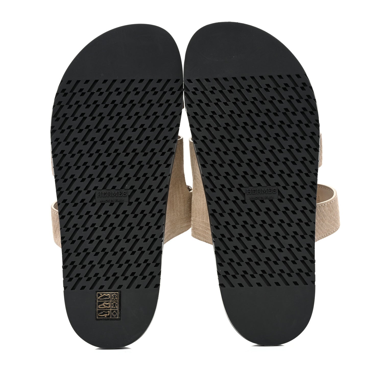 Suede Goatskin Chaine d'Ancre Womens Chypre Sandals 41 Beige Sable