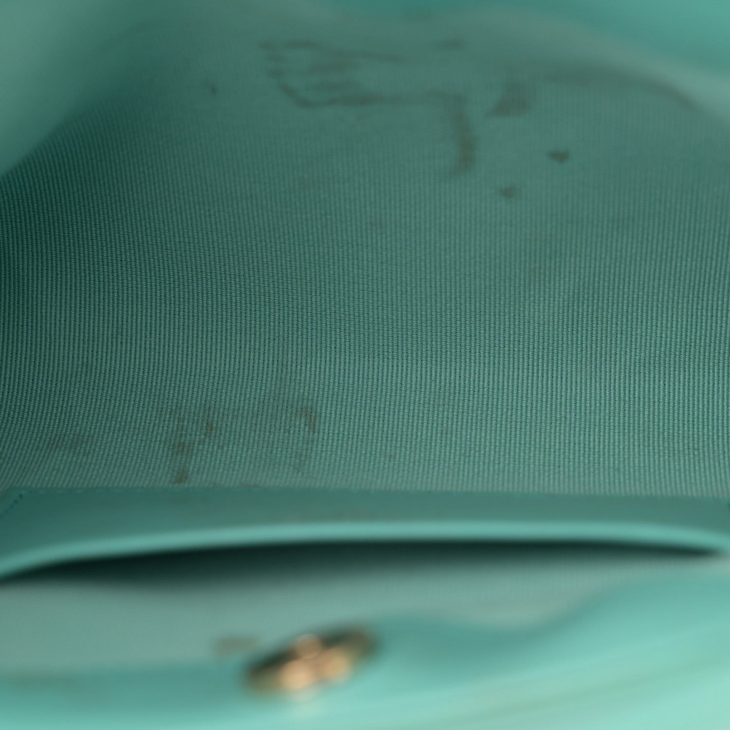 Chanel Shiny Crumpled Calfskin Quilted Nano 31 Shopping Bag Turquoise 5 of 15