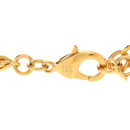 Chanel Metal Resin Chain CC No.5 Necklace Gold Blue 4 of 5