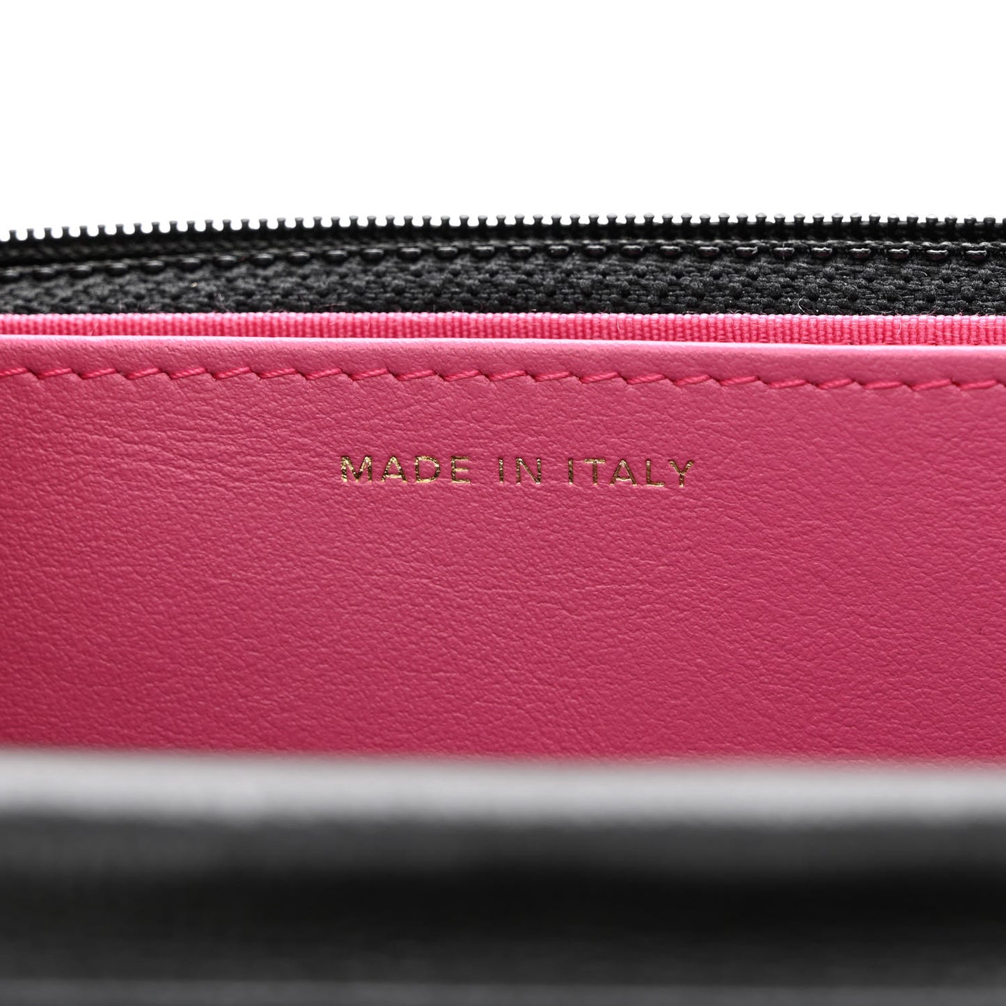Goatskin Quilted Timeless CC Wallet On Chain WOC Black