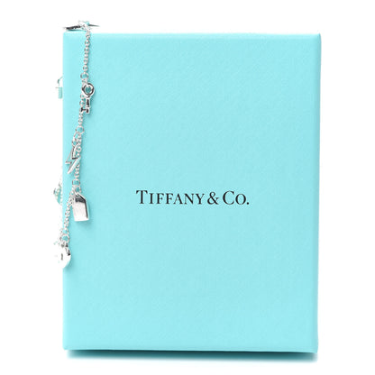 Tiffany Sterling Silver Enamel Love Notes Charm Bracelet Blue 7 of 7